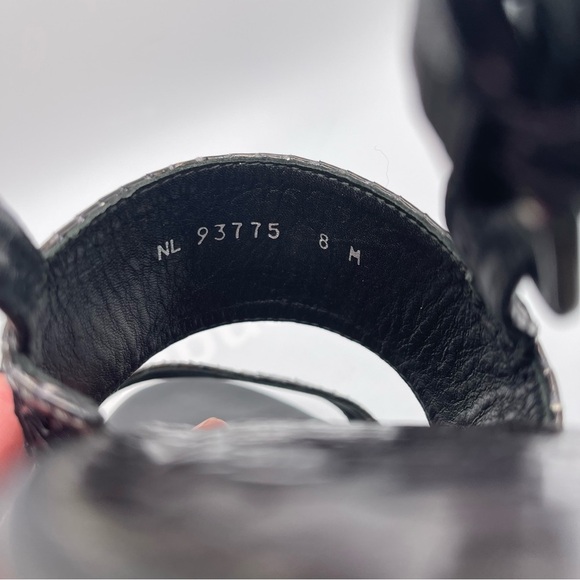 Stuart Weitzman Heels‎ Women's 8 US Snakeskin Slingback Sandals Strap Vintage - Picture 9 of 13